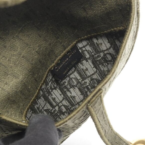 Dior Waist Bag Saddle Black Khaki Canvas - Picture 3 of 10